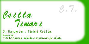 csilla timari business card